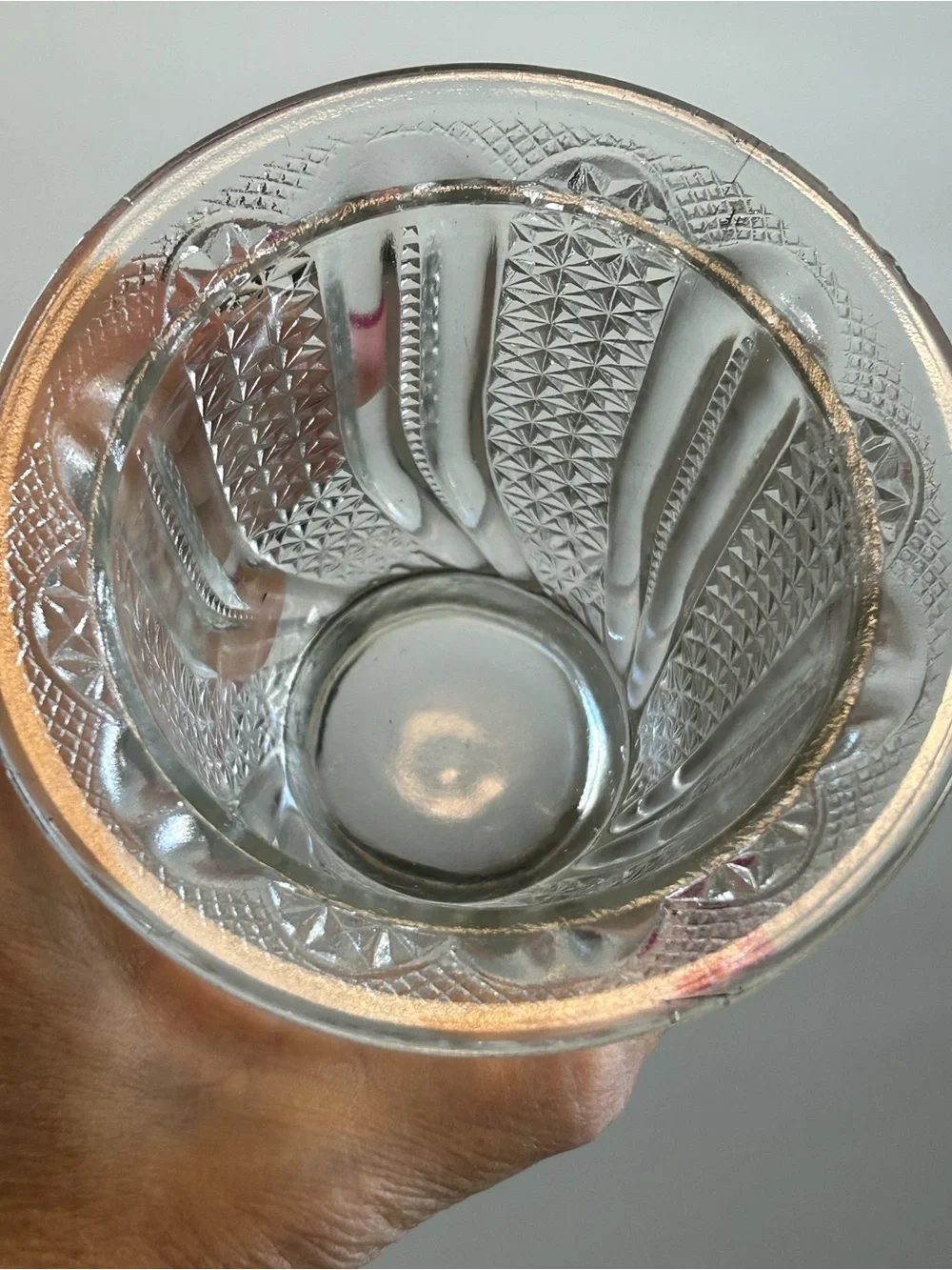 VINTAGE BEATTY BRADY GLASS CO 1898 EAPG FEATHER CLEAR GLASS SPOONER